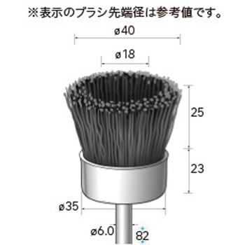 軸付カップブラシ (軸径6mm) NSK(ナカニシ)