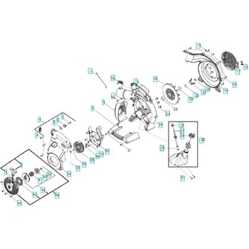 ハスクバーナ エンジンブロワー 125B 部品 ハウジング ハスクバーナ