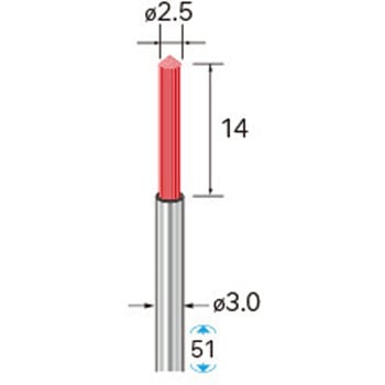 セラミックファイバーブラシ 先端角90°(軸径3mm) NSK(ナカニシ)