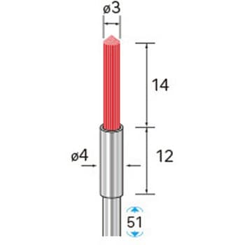 セラミックファイバーブラシ 先端角90°(軸径3mm) NSK(ナカニシ)