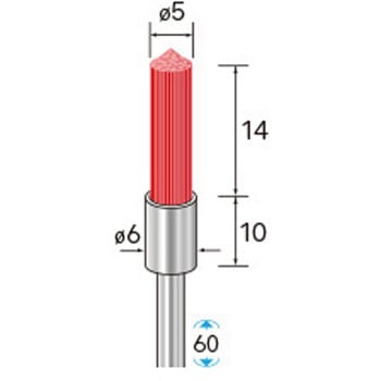 セラミックファイバーブラシ 先端角90°(軸径3mm) NSK(ナカニシ)
