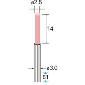 セラミックファイバーブラシ 先端角90°(軸径3mm) NSK(ナカニシ)