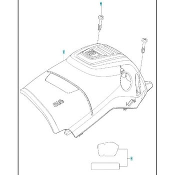 ハスクバーナ エンジンチェーンソー 135 Mark II 部品 シリンダーカバー