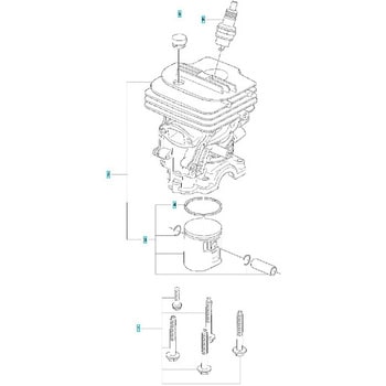 591465601 ハスクバーナ エンジンチェーンソー 135 Mark II 部品 シリンダーピストン 1個 ハスクバーナ 【通販モノタロウ】