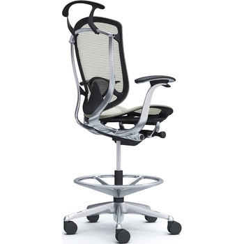 コンテッサセコンダ，固定肘，座メッシュ，ハイチェア，ポリッシュ，ブラック，ランバー付ハンガー付 オカムラ(岡村製作所)