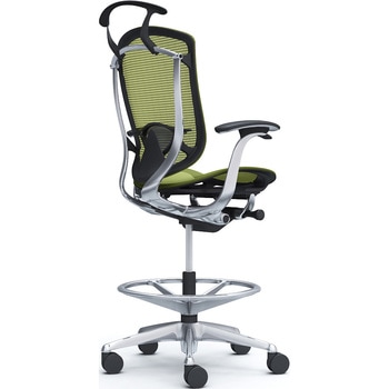 コンテッサセコンダ，固定肘，座メッシュ，ハイチェア，ポリッシュ，ブラック，ランバー付ハンガー付 オカムラ(岡村製作所)