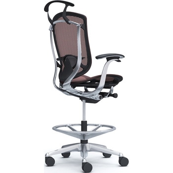 コンテッサセコンダ，固定肘，座メッシュ，ハイチェア，ポリッシュ，ブラック，ランバー付ハンガー付 オカムラ(岡村製作所)