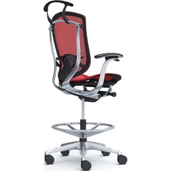 コンテッサセコンダ，固定肘，座メッシュ，ハイチェア，ポリッシュ，ブラック，ランバー付ハンガー付 オカムラ(岡村製作所)