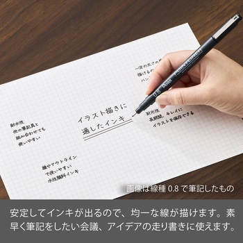 水性マーカー ポイントライナー ブラック ぺんてる