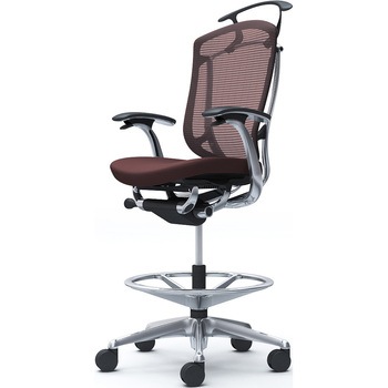 CC44HR FPC8 コンテッサセコンダ，固定肘，座クッション，ハイチェア，ポリッシュ，ブラック，ランバー無ハンガー付 オカムラ(岡村製作所) 62566545