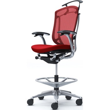 CC44HR FPC9 コンテッサセコンダ，固定肘，座クッション，ハイチェア，ポリッシュ，ブラック，ランバー無ハンガー付 オカムラ(岡村製作所) 62566554