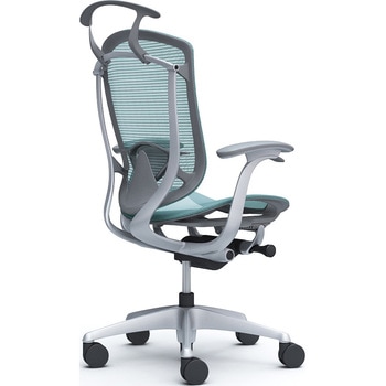 コンテッサセコンダ、固定肘、ハイバック、座メッシュ、ハンガー付、ランバー付、グレーB、シルバー、脚シルバー、ウレタン オカムラ(岡村製作所)