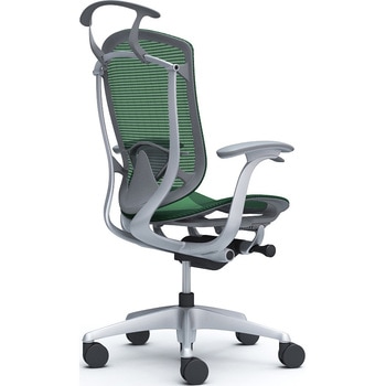 コンテッサセコンダ、固定肘、ハイバック、座メッシュ、ハンガー付、ランバー付、グレーB、シルバー、脚シルバー、ウレタン オカムラ(岡村製作所)