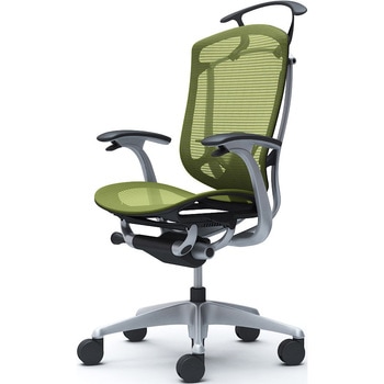 コンテッサセコンダ、固定肘、ハイバック、座メッシュ、ハンガー付、ランバー付、ブラックB、シルバー、脚シルバー、ウレタン オカムラ(岡村製作所)