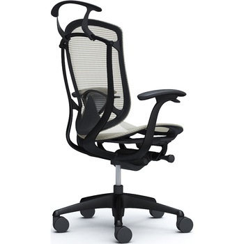 コンテッサセコンダ、固定肘、ハイバック、座メッシュ、ハンガー付、ランバー付、ブラックB、ブラック、脚ブラック、ウレタン オカムラ(岡村製作所)