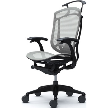 コンテッサセコンダ、固定肘、ハイバック、座メッシュ、ハンガー付、ランバー付、ブラックB、ブラック、脚ブラック、ウレタン オカムラ(岡村製作所)