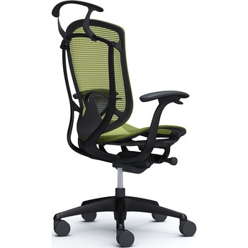 コンテッサセコンダ、固定肘、ハイバック、座メッシュ、ハンガー付、ランバー付、ブラックB、ブラック、脚ブラック、ウレタン オカムラ(岡村製作所)