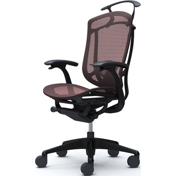 コンテッサセコンダ、固定肘、ハイバック、座メッシュ、ハンガー付、ランバー付、ブラックB、ブラック、脚ブラック、ウレタン オカムラ(岡村製作所)