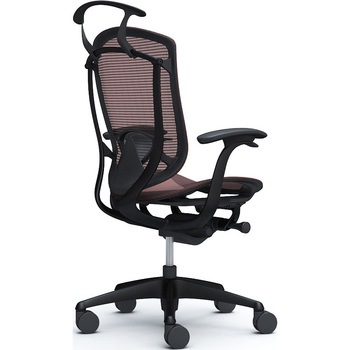 コンテッサセコンダ、固定肘、ハイバック、座メッシュ、ハンガー付、ランバー付、ブラックB、ブラック、脚ブラック、ウレタン オカムラ(岡村製作所)