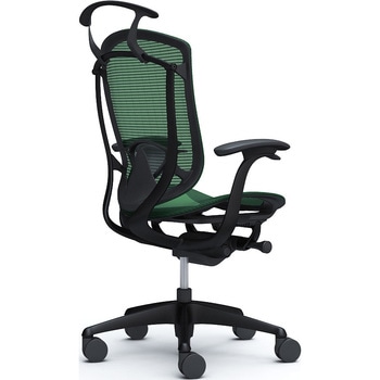 コンテッサセコンダ、固定肘、ハイバック、座メッシュ、ハンガー付、ランバー付、ブラックB、ブラック、脚ブラック、ウレタン オカムラ(岡村製作所)