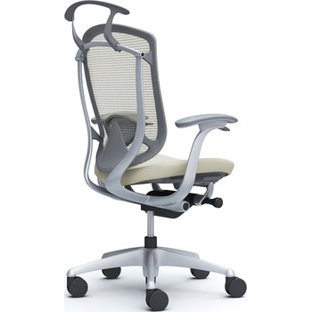 コンテッサセコンダ、固定肘、ハイバック、座クッション、ハンガー付、ランバー付、グレーB、シルバー、脚シルバー、ウレタン オカムラ(岡村製作所)