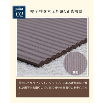 お手入れらくらく 抗菌断熱ふく楽トイレマット 岡安ゴム