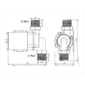 循環ポンプ AC100-240V 8mmニップル付き マリンテック
