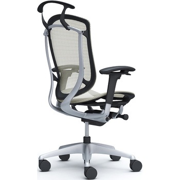 コンテッサセコンダ、可動肘、ハイバック、座メッシュ、ハンガー付、ランバー無、ブラックB、シルバー、脚シルバー、ウレタン オカムラ(岡村製作所)