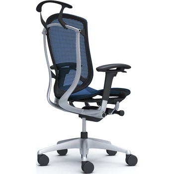 コンテッサセコンダ、可動肘、ハイバック、座メッシュ、ハンガー付、ランバー無、ブラックB、シルバー、脚シルバー、ウレタン オカムラ(岡村製作所)