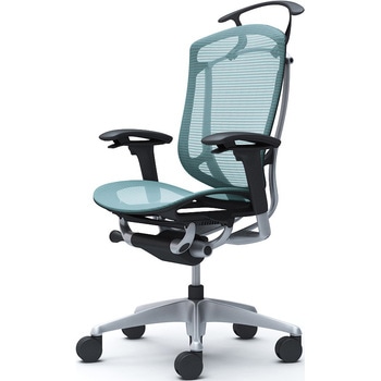 コンテッサセコンダ、可動肘、ハイバック、座メッシュ、ハンガー付、ランバー無、ブラックB、シルバー、脚シルバー、ウレタン オカムラ(岡村製作所)