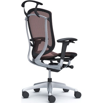 コンテッサセコンダ、可動肘、ハイバック、座メッシュ、ハンガー付、ランバー無、ブラックB、シルバー、脚シルバー、ウレタン オカムラ(岡村製作所)