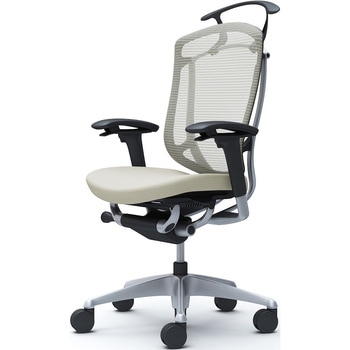 コンテッサセコンダ、可動肘、ハイバック、座クッション、ハンガー付、ランバー無、ブラックB、シルバー、脚シルバー、ウレタン オカムラ(岡村製作所)