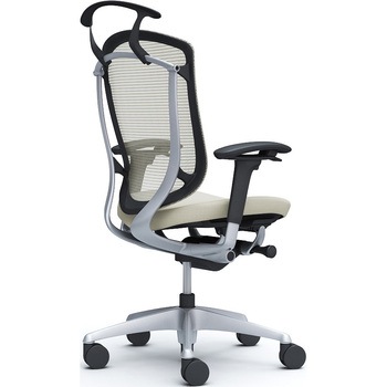 コンテッサセコンダ、可動肘、ハイバック、座クッション、ハンガー付、ランバー無、ブラックB、シルバー、脚シルバー、ウレタン オカムラ(岡村製作所)