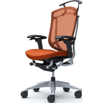 コンテッサセコンダ、可動肘、ハイバック、座クッション、ハンガー付、ランバー無、ブラックB、シルバー、脚シルバー、ウレタン オカムラ(岡村製作所)