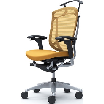 コンテッサセコンダ、可動肘、ハイバック、座クッション、ハンガー付、ランバー無、ブラックB、シルバー、脚シルバー、ウレタン オカムラ(岡村製作所)