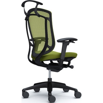 コンテッサセコンダ、可動肘、ハイバック、座クッション、ハンガー付、ランバー無、ブラックB、ブラック、脚ブラック、ウレタン オカムラ(岡村製作所)