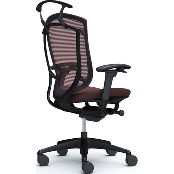 コンテッサセコンダ、可動肘、ハイバック、座クッション、ハンガー付、ランバー無、ブラックB、ブラック、脚ブラック、ウレタン オカムラ(岡村製作所)