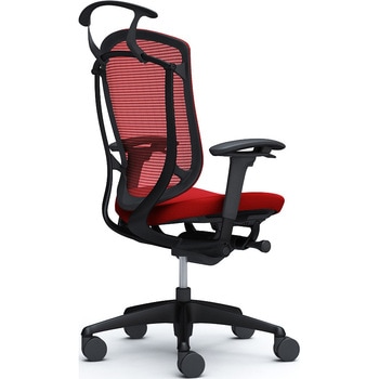 コンテッサセコンダ、可動肘、ハイバック、座クッション、ハンガー付、ランバー無、ブラックB、ブラック、脚ブラック、ウレタン オカムラ(岡村製作所)