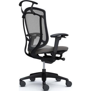 コンテッサセコンダ、可動肘、ハイバック、座クッション、ハンガー付、ランバー無、ブラックB、ブラック、脚ブラック、ウレタン オカムラ(岡村製作所)