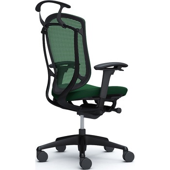 コンテッサセコンダ、可動肘、ハイバック、座クッション、ハンガー付、ランバー無、ブラックB、ブラック、脚ブラック、ウレタン オカムラ(岡村製作所)