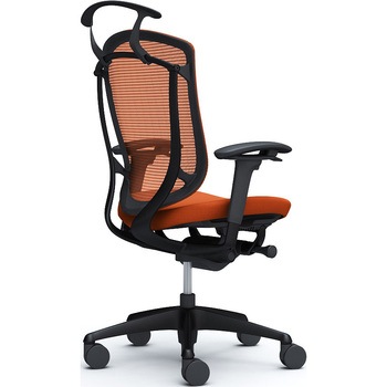 コンテッサセコンダ、可動肘、ハイバック、座クッション、ハンガー付、ランバー無、ブラックB、ブラック、脚ブラック、ウレタン オカムラ(岡村製作所)