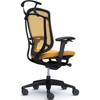 コンテッサセコンダ、可動肘、ハイバック、座クッション、ハンガー付、ランバー無、ブラックB、ブラック、脚ブラック、ウレタン オカムラ(岡村製作所)