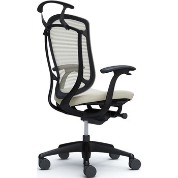 コンテッサセコンダ、固定肘、ハイバック、座クッション、ハンガー付、ランバー無、ブラックB、ブラック、脚ブラック、ウレタン オカムラ(岡村製作所)