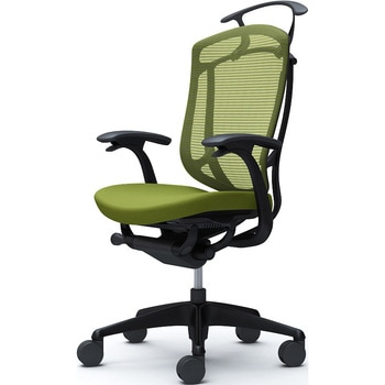 コンテッサセコンダ、固定肘、ハイバック、座クッション、ハンガー付、ランバー無、ブラックB、ブラック、脚ブラック、ウレタン オカムラ(岡村製作所)