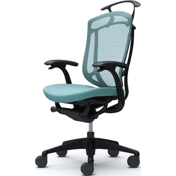 コンテッサセコンダ、固定肘、ハイバック、座クッション、ハンガー付、ランバー無、ブラックB、ブラック、脚ブラック、ウレタン オカムラ(岡村製作所)