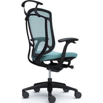 コンテッサセコンダ、固定肘、ハイバック、座クッション、ハンガー付、ランバー無、ブラックB、ブラック、脚ブラック、ウレタン オカムラ(岡村製作所)