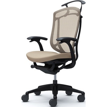 コンテッサセコンダ、固定肘、ハイバック、座クッション、ハンガー付、ランバー無、ブラックB、ブラック、脚ブラック、ウレタン オカムラ(岡村製作所)