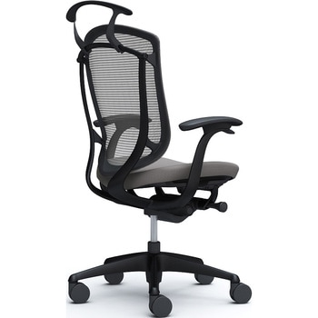 コンテッサセコンダ、固定肘、ハイバック、座クッション、ハンガー付、ランバー無、ブラックB、ブラック、脚ブラック、ウレタン オカムラ(岡村製作所)