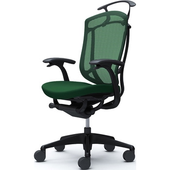 コンテッサセコンダ、固定肘、ハイバック、座クッション、ハンガー付、ランバー無、ブラックB、ブラック、脚ブラック、ウレタン オカムラ(岡村製作所)