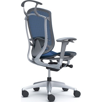 コンテッサセコンダ、可動肘、ハイバック、座メッシュ、ハンガー付、ランバー付、グレーB、シルバー、脚シルバー、ウレタン オカムラ(岡村製作所)